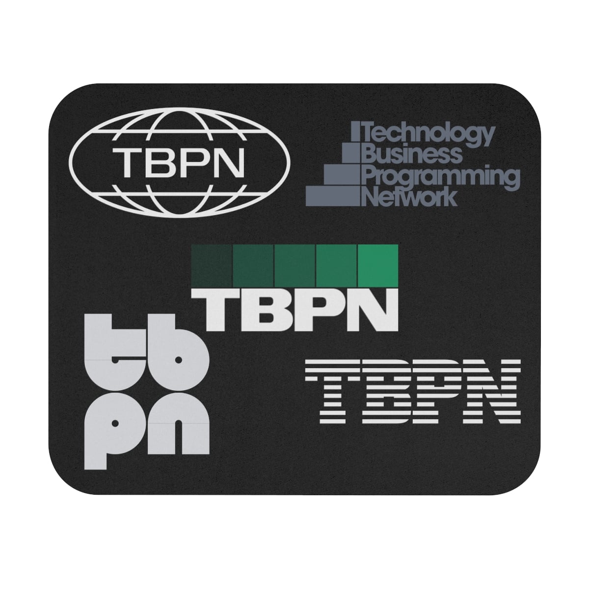 TBPN Stylish Rectangle Mouse Pad for Tech Enthusiasts, Office Desk Accessory, Gamer Gift, Home Office Decor, Unique Workspace Item