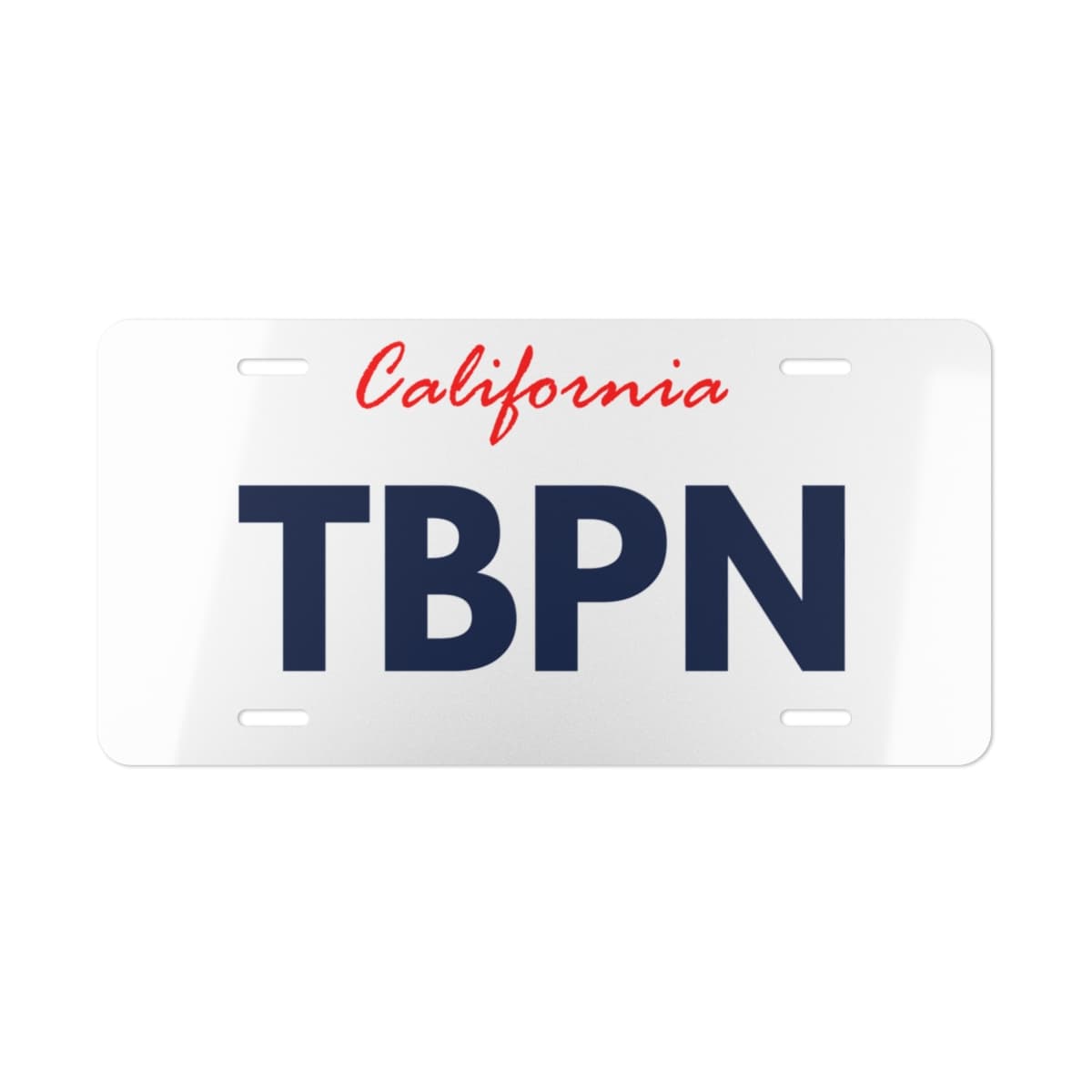 TBPN Vanity Plate