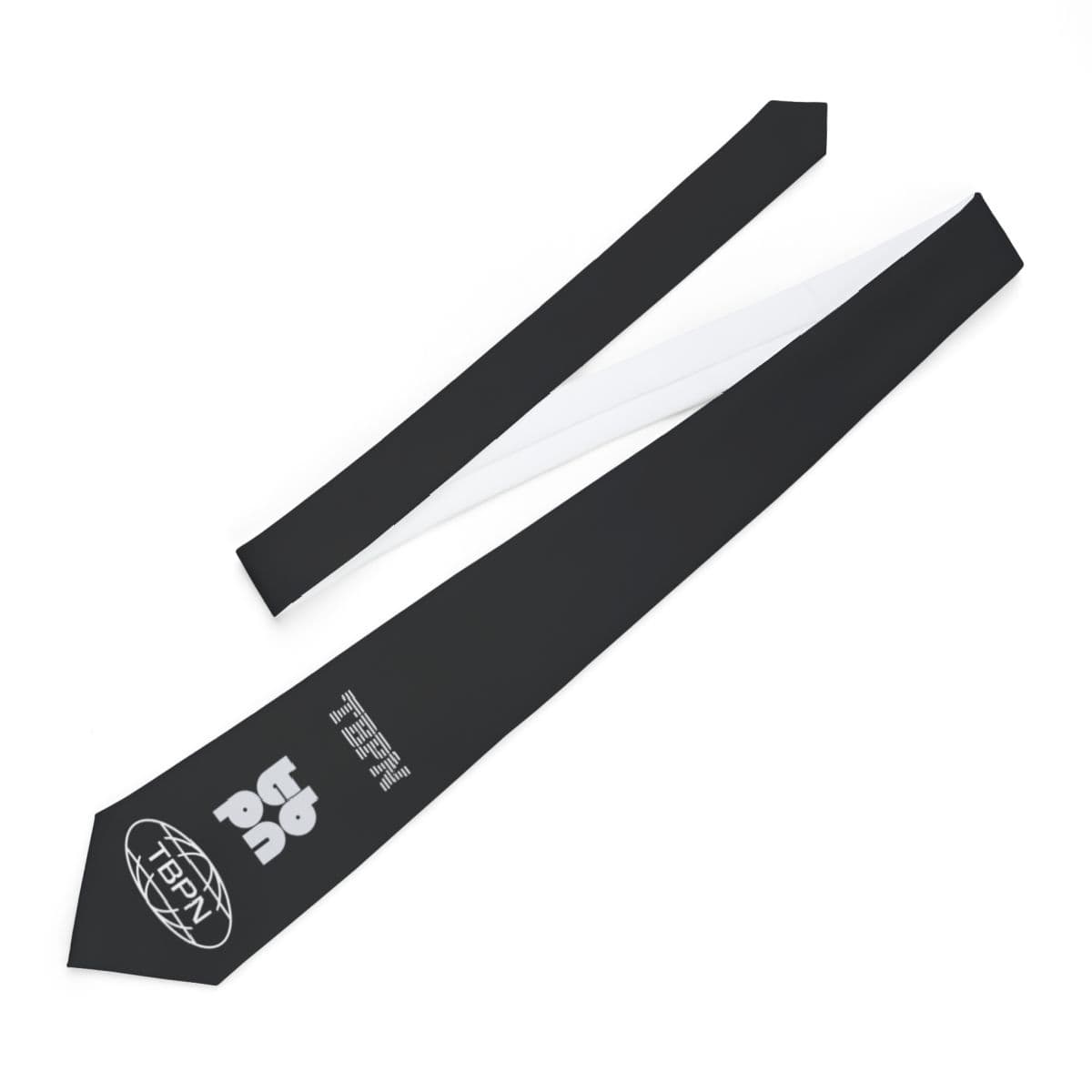 TBPN Sleek Black Necktie | Modern Style, Perfect for Formal Wear, Business Meetings, Weddings, Gifts, Office Attire