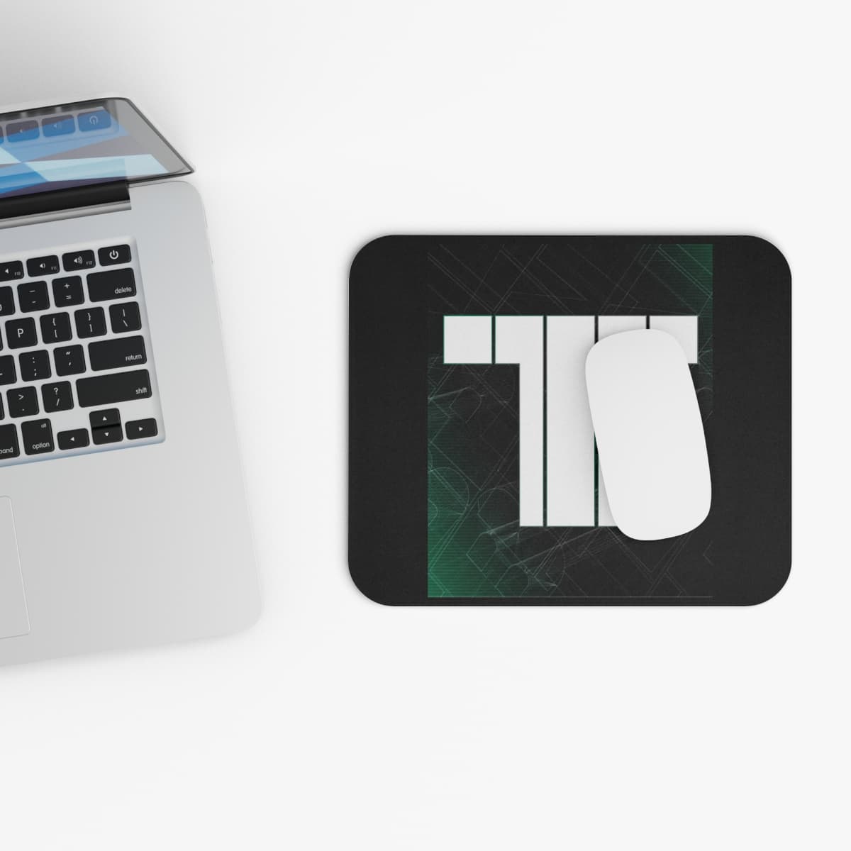 TBPN Modern Minimalist Rectangle Mouse Pad, Office Accessories, Gamer Gift, Desktop Decor, Tech Enthusiast, Stylish Computer Mat view 4